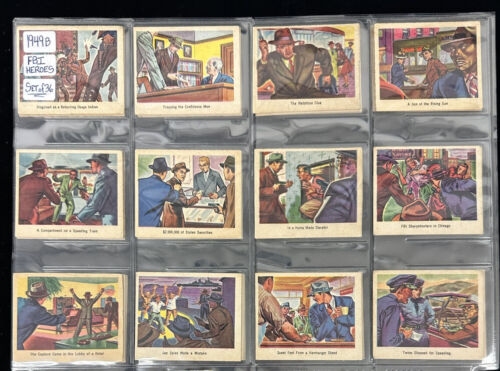 1949 Bowman FBI Heroes Non-Sports Card Complete Set of 36 - Overall EX