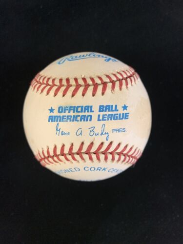 Bill Monbouquette Red Sox Yankees SIGNED Official AL Baseball (stain) w/hologram