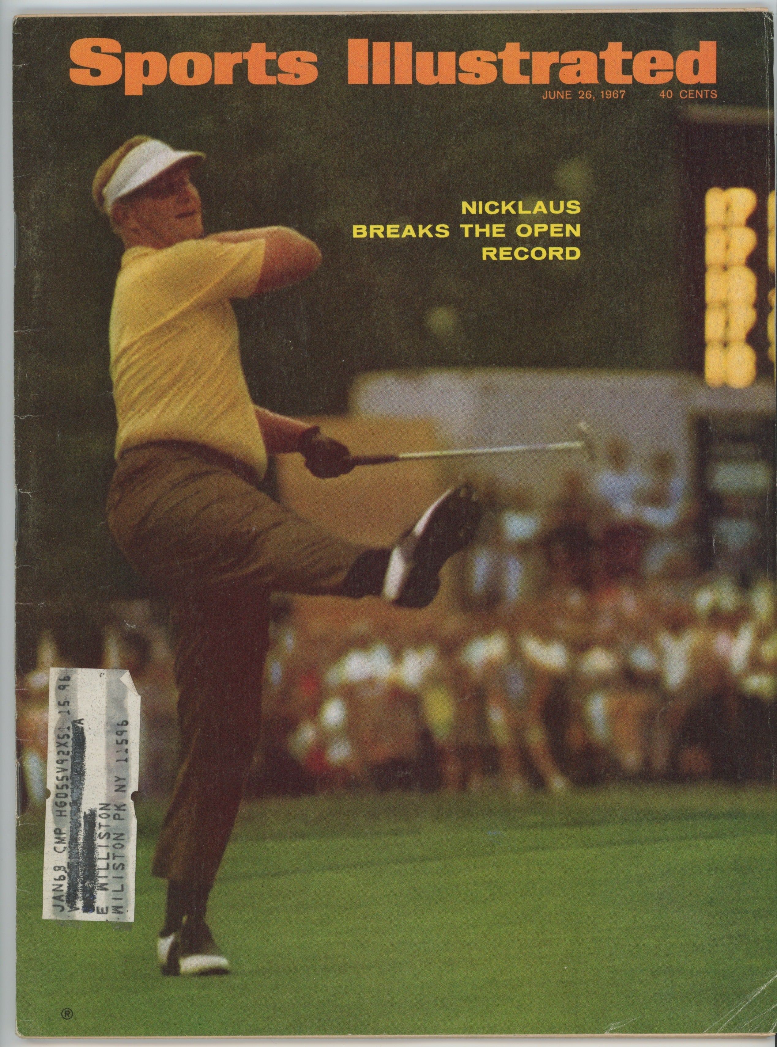 Jack Nicklaus “Nicklaus Breaks The Open record” 6/26/67 EX ML