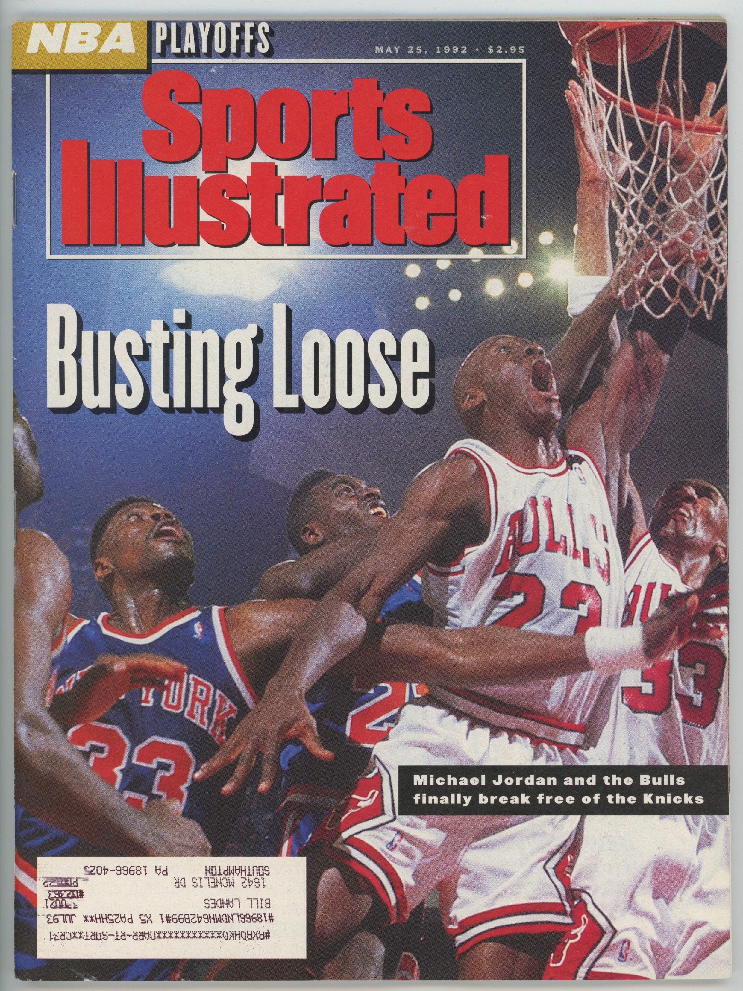 Michael Jordan “Busting Loose” 5/25/92 EX-MT ML Chicago Bulls