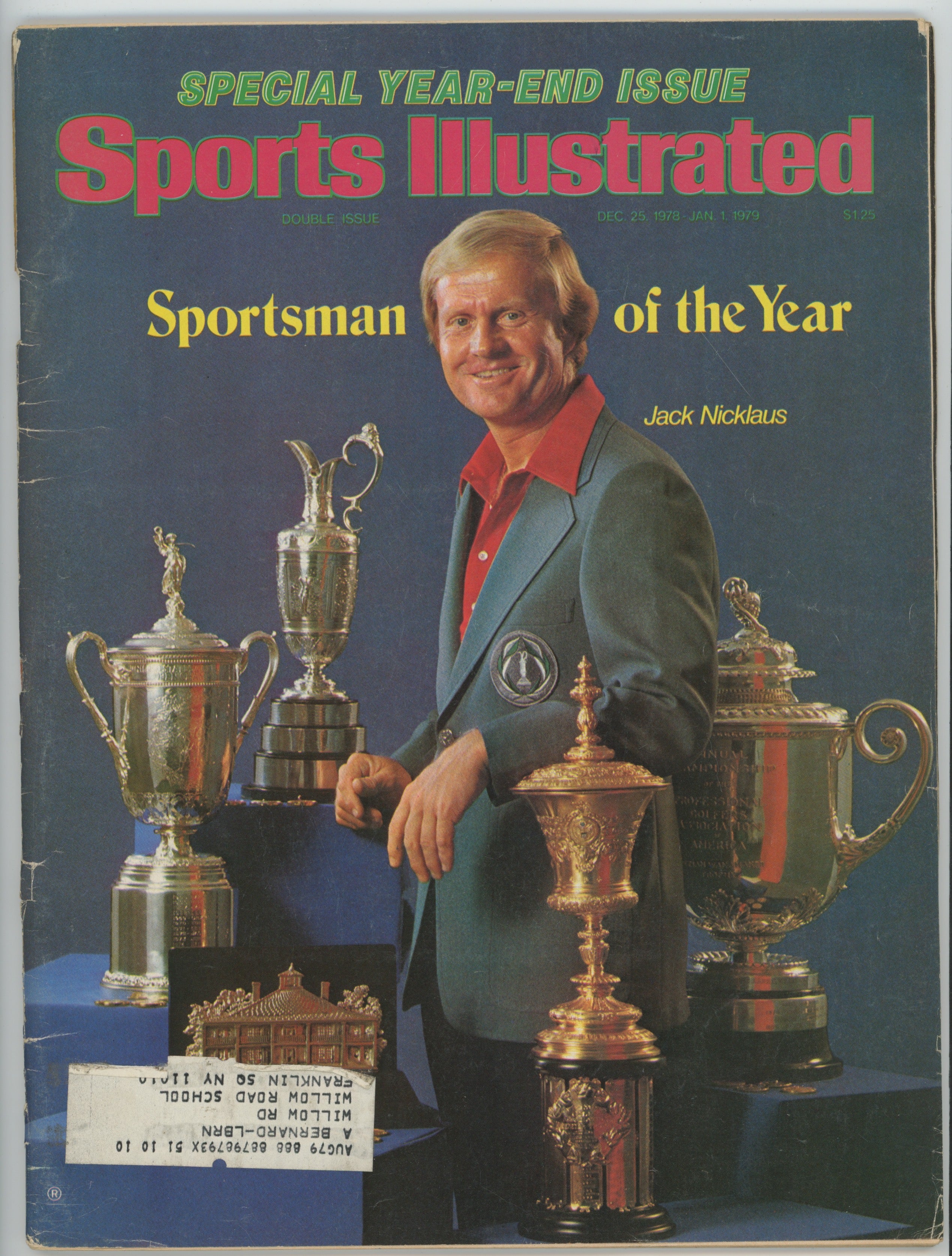 Jack Nicklaus “Sportsman of the Year” 12/25/78 EX ML