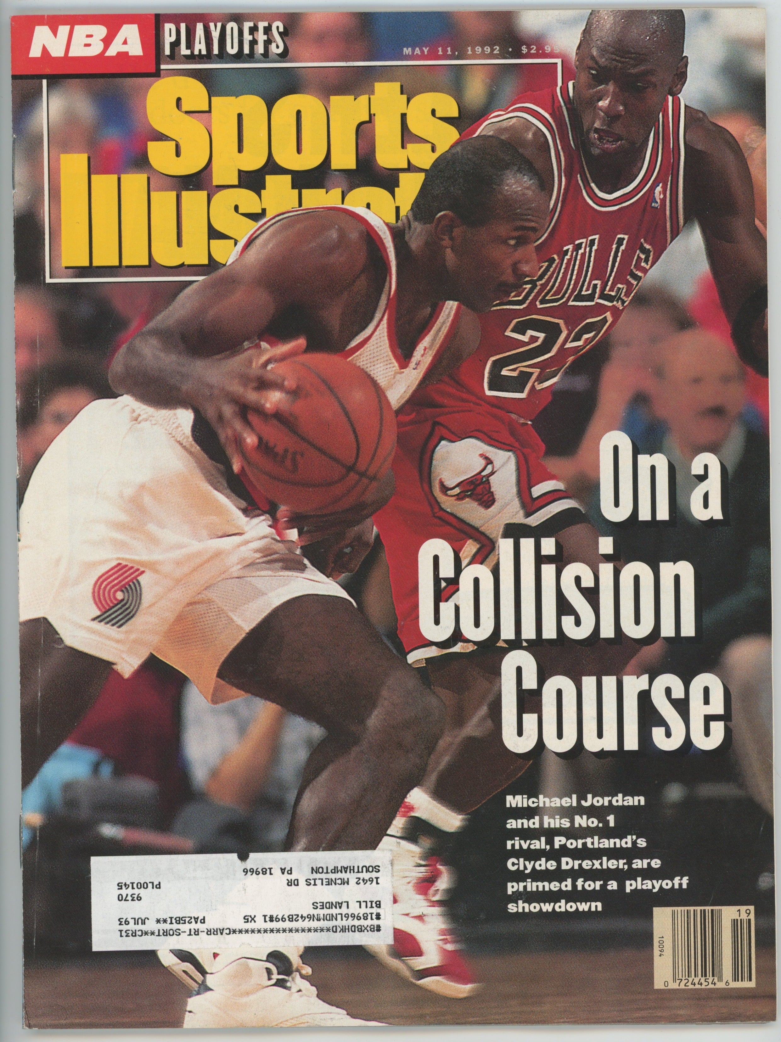 Michael Jordan “On A Collision Course” 5/11/92 EX-MT ML Chicago Bulls