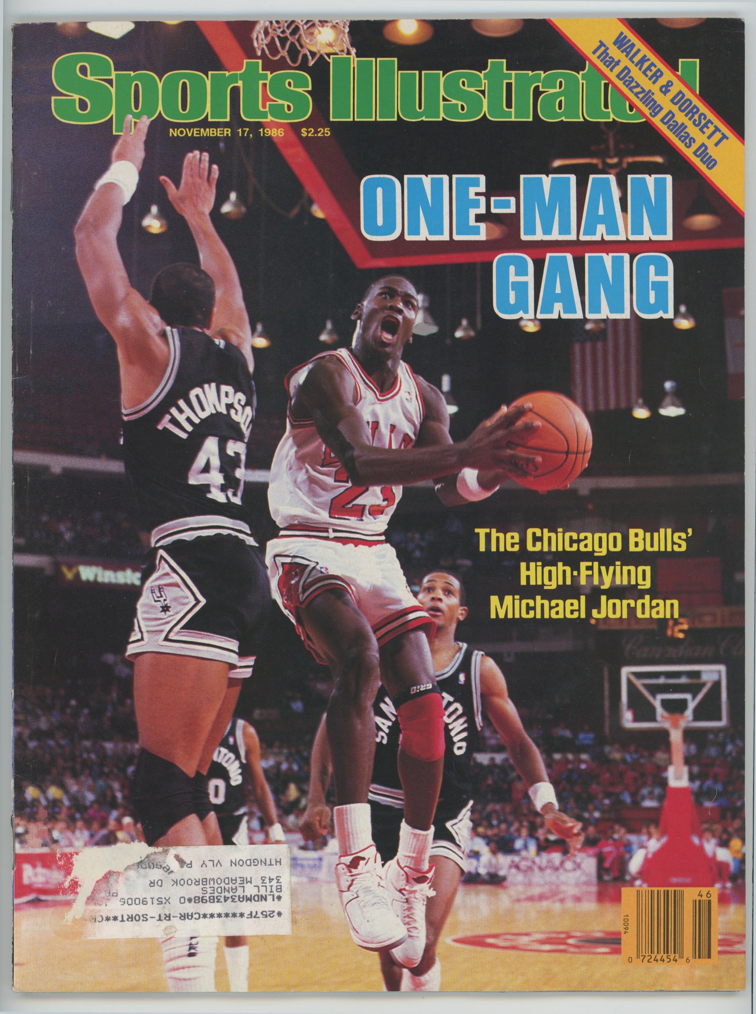 Michael Jordan “One-Man Gang” 11/17/85 EX ML Chicago Bulls