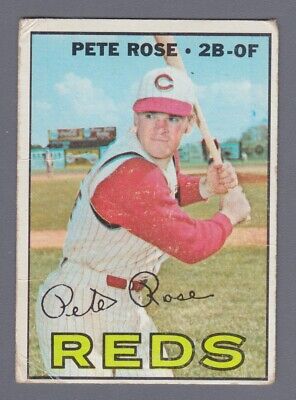 1967 Topps #430 Pete Rose Cincinnati Reds Baseball Card Low Grade 