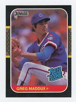 1987 Donruss #36 Greg Maddux Chicago Cubs Rookie Baseball Card NM