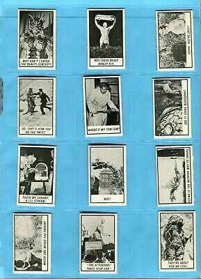 1963 Topps Monster Laffs Midgee Starter Set Lot of 27 Diff Cards EX - Ex/Mt   