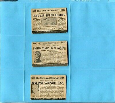 1954 Topps Scoops Starter Set Lot of 39 Different Cards Low Grade - VG