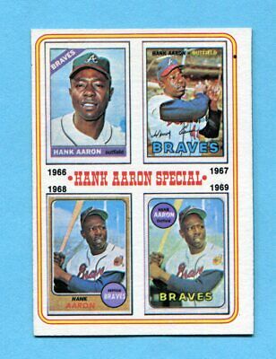 1974 Topps #5 Hank Aaron Special 1966 -1969 Baseball Card NM o/c prt dt tr