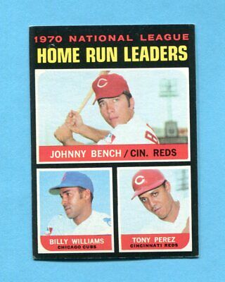 1971 Topps #66 1970 NL Home Run Leaders Bench, Williams, Perez Baseball Card E/M