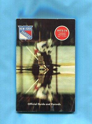 1973-74 New York Rangers NHL Yearbook - Media Guide Vg/Ex  