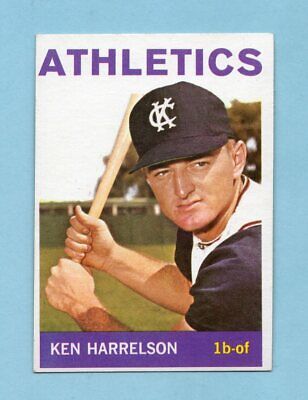 1964 Topps #419 Ken Harrelson KC Athletics Rookie Baseball Card Ex/Mt o/c      