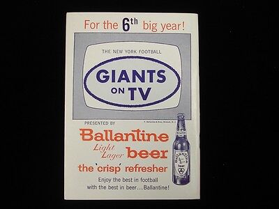 1960 New York Giants Football Media Guide