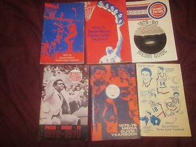 1973/2000 NBA Basketball Detroit Pistons Media Guides 17 Different EX/NRMT