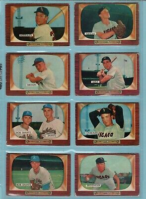 1955 Bowman Starter Set Lot of 61 Different Baseball Cards G - Ex/Mt isus