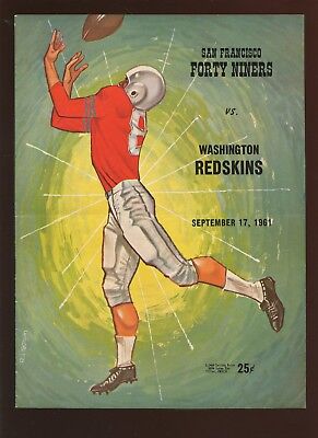 Sept 19 1961 NFL Program Washington Redskins at San Francisco 49'ers EX-MT