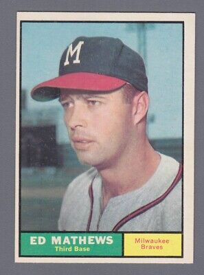 1961 Topps #120 Eddie Mathews Milwaukee Braves Baseball Card NM o/c 