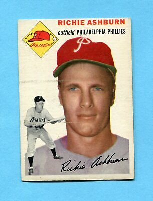 1954 Topps #45 Richie Ashburn Philadelphia Phillies Baseball Card Vg/Ex pl