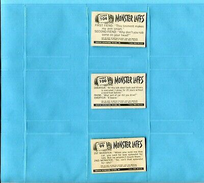 1963 Topps Monster Laffs Midgee Starter Set Lot of 27 Diff Cards EX - Ex/Mt   