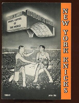 1960-61 New York Knicks NBA Basketball Yearbook EX+