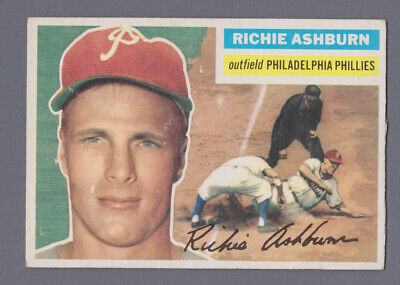 1956 Topps #120 Richie Ashburn Philadelphia Phillies Baseball Card EX ap wkch