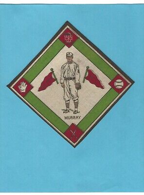 1914 B18 Blanket Red Murray New York Giants Green Basepaths Variation   