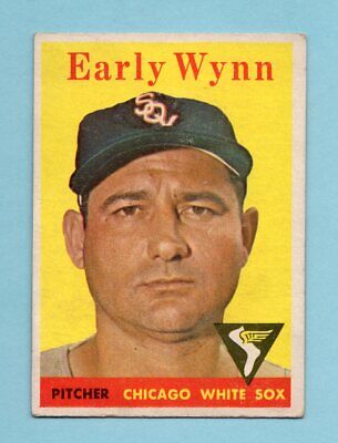 1958 Topps #100 Early Wynn Chicago White Sox Yellow Team Baseball Card EX lt rs