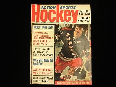 December 1973 Action Sports Hockey Magazine - New York Rangers Cover