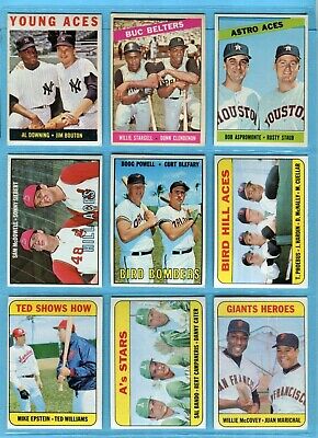 1961 thru 1969 Topps Lot of 18 Different Multi - Player Baseball Cards V/E - E/M