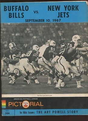 September 10 1967 AFL Program Buffalo Bills vs New York Jets EX