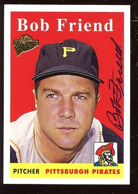 2003 Topps Archive Baseball Card #6 Bob Friend Autographed NRMT