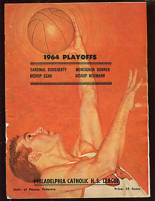 1964 Philadelphia Catholic High School Playoff Program VGEX