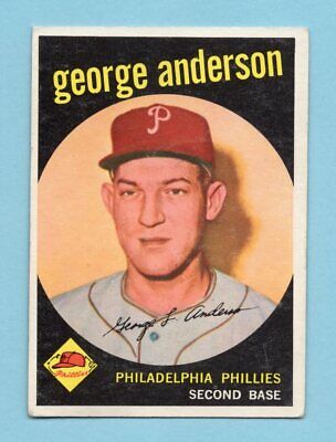 1959 Topps #338 Sparky Anderson Philadelphia Phillies Rookie Baseball Card EX