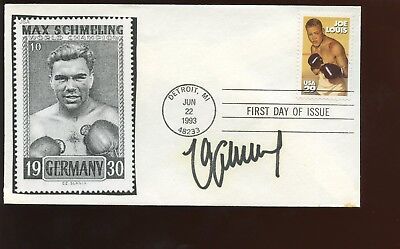 June 22 1993 1st Day Issue Envelope / Cachet Autographed Max Schmeling Hologram