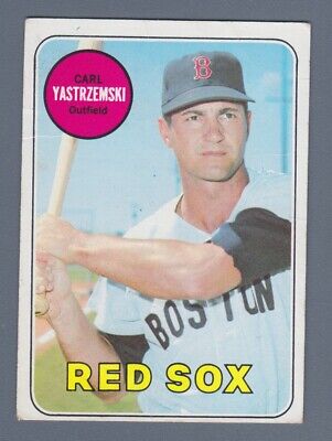 1969 Topps #130 Carl Yastrzemski Boston Red Sox Baseball Card Vg/Ex ap cre/wr   