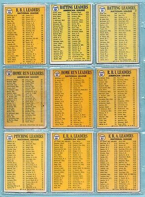 1970 Topps Complete Set of 12 1969 League Leader Baseball Cards Low Grade - VG