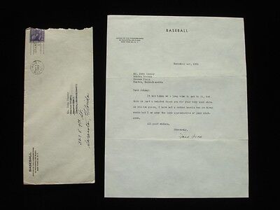 1951 Ford Frick Autographed Commissioner Stationary Addressed to John W. Cooney