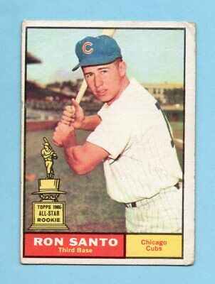 1961 Topps #35 Ron Santo Chicago Cubs Rookie Baseball Card VG+