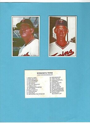 1977 Minnesota Twins Team Issue Lot Of 19 Baseball Cards   