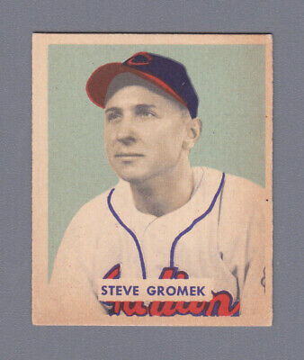 1949 Bowman #198 Steve Gromek Cleveland Indians High Number Baseball Card EX+ wk