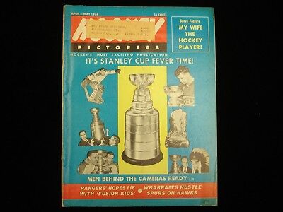 April-May 1968 Hockey Pictorial Magazine - Stanley Cup Cover