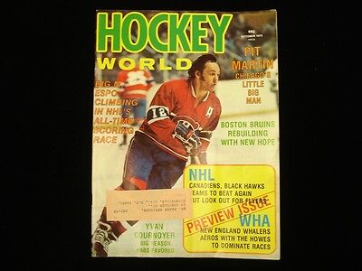 October 1973 Hockey World Magazine - Yvan Cournoyer Cover