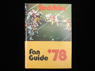 1978 Washington Redskins NFL Media Guide