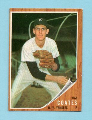 1962 Topps #553 Jim Coates New York Yankees High Number Baseball Card NM o/c    