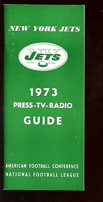 1973 NFL Football New York Jets Press Radio TV Media Guide EXMT