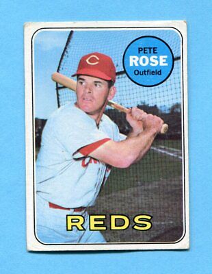 1969 Topps #120 Pete Rose Cincinnati Reds Baseball Card VG+