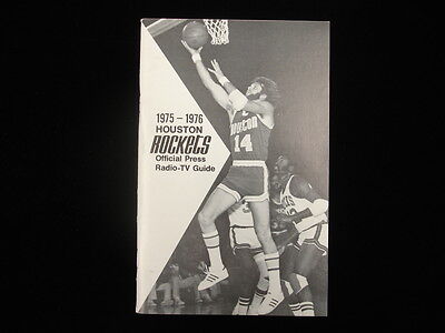 1975-76 Houston Rockets Media Guide