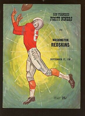 September 17 1961 NFL Program  Washington Redskins at San Francisco 49'ers VGEX