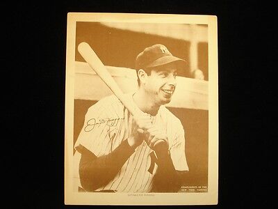 Early 1950's Joe Dimaggio NY Yankees Sepia Premium Photograph - VG-EX/EX 8"x10"