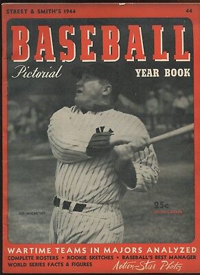 1944 Street & Smith Baseball Yearbook With Joe McCarthy Front Cover VGEX