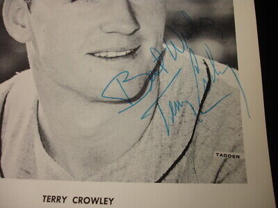 Terry Crowley Baltimore Orioles Signed B&W Vintage 8x10 Photo by Tadder